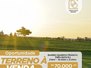 Terreno � VENDA no bairro Barros Franco, Tr�s Rios/RJ